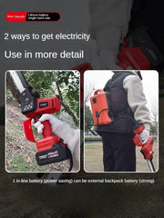 110V/220V Portable Electric Chainsaw with Brushless Motor, Lithium-ion Battery AB