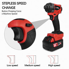 Electric Goddess Impact Driver 160NM Electric Driver For 20V Milwaukee Lithium Battery Brushless screwdrivers Power Tool 