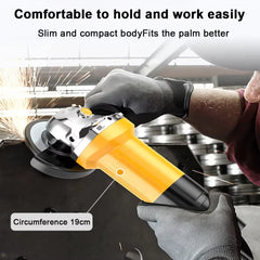 125mm Electric Angle Grinder 1050w 11000RPM 6-Variable Speed Power Tool Diy Grinding Machine for Grinding Cutting Metal Angular