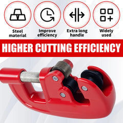 Pipe Cutter Tool Metal Tube Cutter Heavy Duty Tubing Cutting Tool with Blade Precise Plumber Galvanized Pipe Cutting Tool