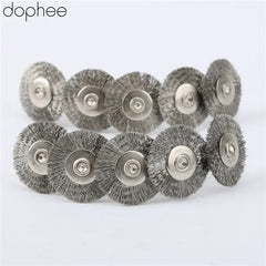 20pcs/set Dremel Accessories Stainless Steel Wire Wheel Brushes for Die Grinder Rotary Tools 22MM dophee