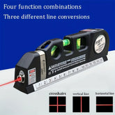 Easy to Use Laser Level Line Tool Multipurpose Laser Level Kit Standard Cross Line Lase 8 Feet Measure Tape Ruler Working tools