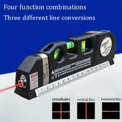 Easy to Use Laser Level Line Tool Multipurpose Laser Level Kit Standard Cross Line Lase 8 Feet Measure Tape Ruler Working tools