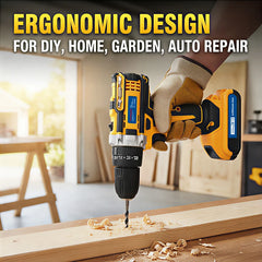 21V Electric Screwdriver Cordless Drill Set, Household Power Drill Driver Home DIY Tool Kit