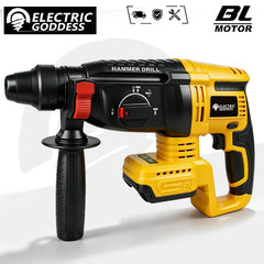 Brushless Cordless Rotary Hammer Drill 26mm Four-speed Adjusting Electric Hammer Power Tools For Dewalt 20V Battery Pin