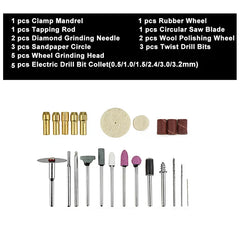 24 Pcs Dremel Accessories Rotary Tools Set Abrasive For Electric Drill Wood Metal Engraving Cutting Grinding Carving Polishing