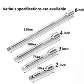 50/75/100/150mm Extension 1/4" Socket Ratchet Wrench Bar Steering Sleeve Connecting Rod Accessories Adjustment Hand Tools