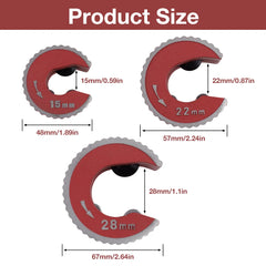 Professional Mini Pipe Cutter Tool, Round Self-Locking Tube Cutter for Copper/Aluminum/PVC Pipe, 3 Sizes, for Plumbing & Repair
