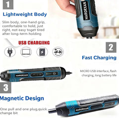 Electric Screwdriver Set with Multi-Function Torque Control, USB Rechargeable Device Maintenance, Repair and DIY Projects