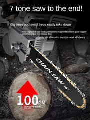 110V/220V Professional Electric Chainsaw with Powerful Lithium-ion Battery and Portable Design AC