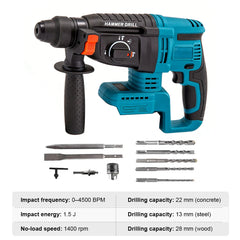 Brushless Electric Hammer Rotary Hammer Drill Cordless For Makita