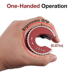 Professional Mini Pipe Cutter Tool, Round Self-Locking Tube Cutter for Copper/Aluminum/PVC Pipe, 3 Sizes, for Plumbing & Repair