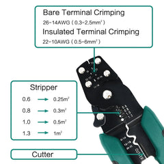 Multi-Function Mini Electric Terminal Crimping Pliers With Wire Stripping Cutting Hand Crimping Tool Multiple Connector