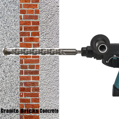 Extended Cross Electric Hammer Drill 110-500mm SDS Plus Through Wall Reinforced Concrete Hard Alloy Four Blade Impact Drill Bit