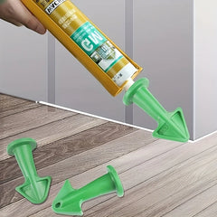 3Pcs Caulk Nozzle Applicator Silicone Caulking Tools Sealant Finishing Grout Kit Scraper Floor Cleaning Tile Dirt Spatula