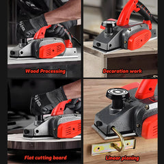 220V Electric Wood Planer Mini Wood Planer Handheld Woodworking Planer Powerful Electric Planer for Wood Surface Smoothing