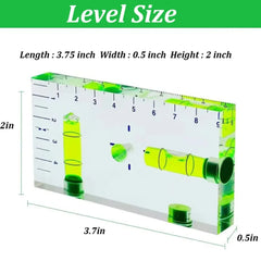High Transparent Magnetic Level Bubble Mini Spirit Level with Three Strong Magnets Fitting for Construction Household