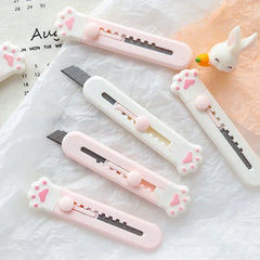 Utility Knife Box Cutter Mini Cute Knife Portable Express Package Removal Knife Student Office Tools Paper Cutting Paper Cutter