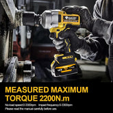 3/4inch Brushless Torque Impact Wrench 2200N for Heavy Industry Auto Repair HomeDiy Handheld Tool For Dewalt 20V Battery Pin