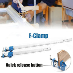 1PC DIY Heavy F Clamp T Bar Wood Clamps 24Inch for Woodworking Quick Release Fixture Sash Long Cramp Bench Wood Grip