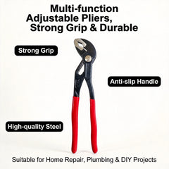 7 Inch Quick Adjust V Jaw Tongue Groove Pliers - Universal Plumbing Pliers & Water Pump Pliers for Efficient Plumbing Work