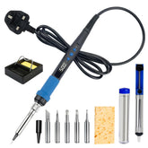 Soldering iron kit, 80W 110V LED digital soldering iron, with ceramic heater, portable soldering tool set