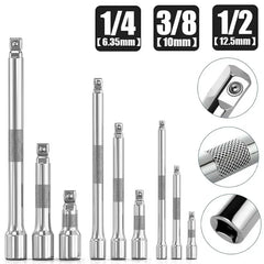 Socket Ratchet Wrench Extension Bar 1/4" 3/8" 1/2" 50/75/100/125/150/250mm Long Bar Steering Sleeve Connecting Rod Accessories