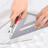 7" Aluminum Triangle Ruler Carpenter Speed Square for Angle Layout Marking Cutting Guide Woodworking Tool