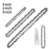 4/6/8 Inch Steel Chainsaw Chains Replacement Electric Chain Saw Accessories Electric Saw Blade Wood Cutting Mini Wood Power Tool