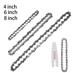 4/6/8 Inch Steel Chainsaw Chains Replacement Electric Chain Saw Accessories Electric Saw Blade Wood Cutting Mini Wood Power Tool