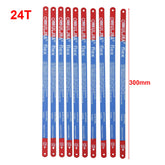 10Pcs/Set 14T/18T/24T Hacksaw Blade 300mm M35 Steel Hand Saw Blades Bi-Metal For Meat Wood Cut Hand Tool