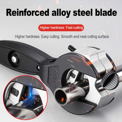 Ratchet Tube Cutter - Versatile Hand Tool for Copper, Aluminum, Iron, Stainless Steel, PPR & PE Pipes