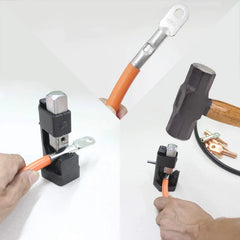 Electrician Wire Terminal Battery Crimping Plier DIY Connect Spring Loaded Welding Lug Tool Auto Home Durable Cable Hammer