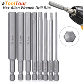 Hex Allen Wrench Bit Set Metric Imperial SAE Screwdriver Electric Power Drill Adapter Driver Key Socket Security Magnetic Tip