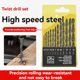 8-piece Woodworking Bit, 3-10mm Fried Dough Twists Bit set Woodworking Bit titanium Coating Woodworking Metal Bit Tool