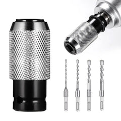 Rotary Hammer Adapter with 4 Impact Drill Bits Set Quick-Release Electric Hammer to Converter Kit for Electric Wrench Tools 