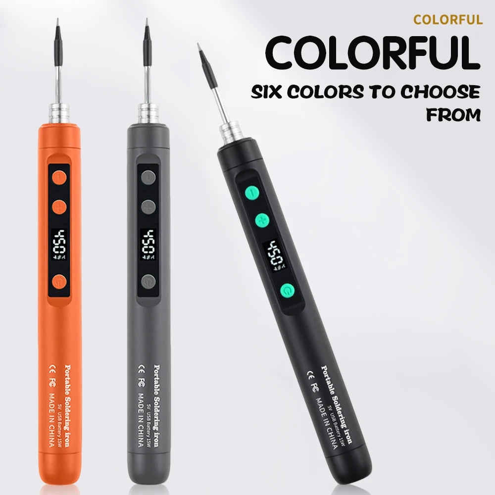Wireless Soldering Iron with Intelligent Temperature Control Fast Heating Type-C Soldering Kit for Electronics Repair