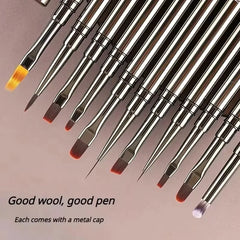Nail Glue Phototherapy Pen UV Gel Brush Pen Acrylic Nail Art Painting Drawing Brush Manicure Professionnel Brushes Tool
