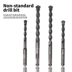 Non-Standard Electric Hammer Drill Bit 150 200mm Concrete Wall Square Handle 5.5/6.5/7.5/8.5/9.5/11/12.5/13/15/16.5/17/19mm