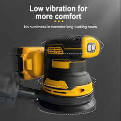 Electric Sander Mini Handheld Belt Sander High-Power Rechargeable Polisher 21V Brushless Cordless Circular Sander (No Battery)