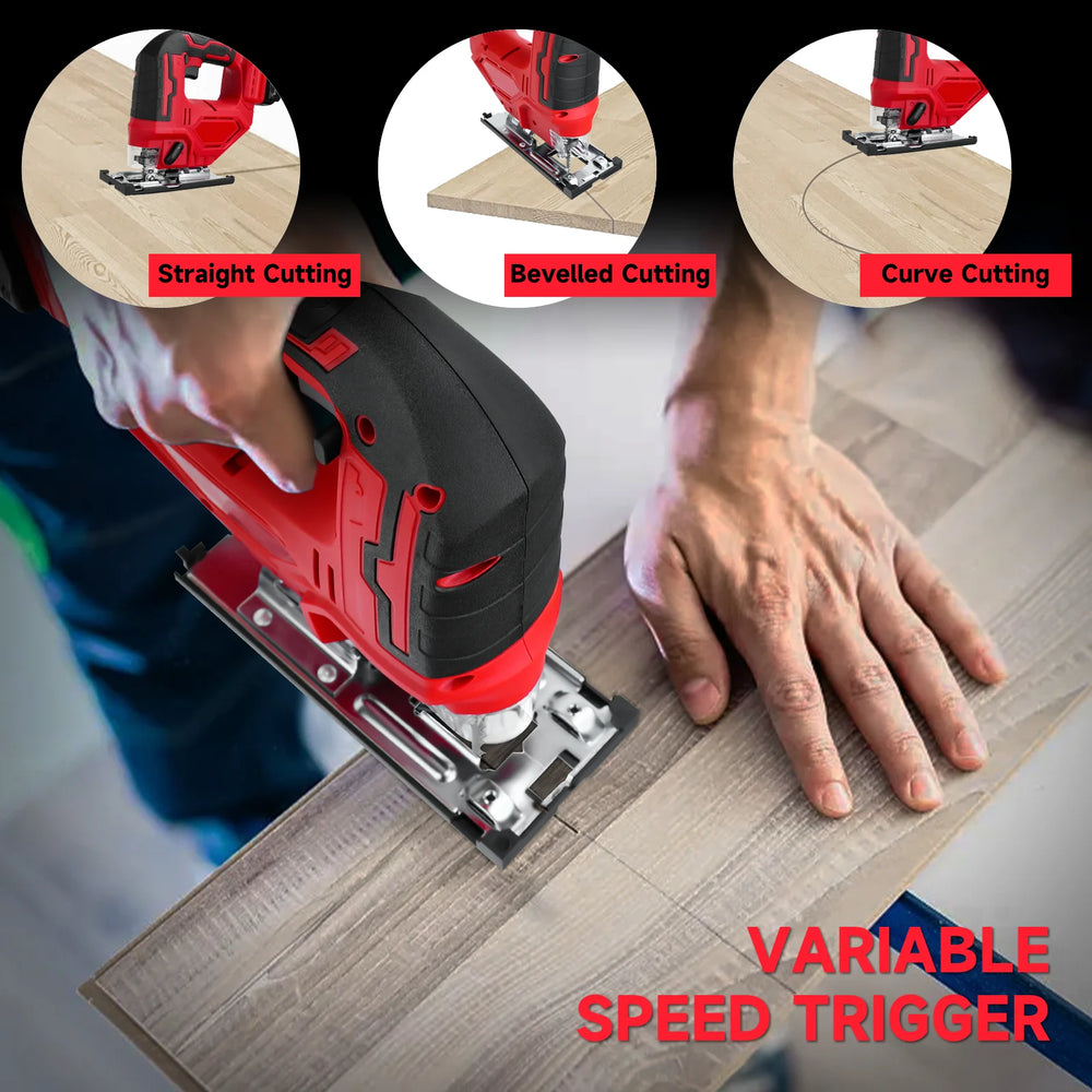 Electric Jig Saw 2700RPM Cordless Jigsaw 3 Orbital Settings Multi-Function Woodworking Tool For Dewalt/Milwaukee 18V 20V Battery
