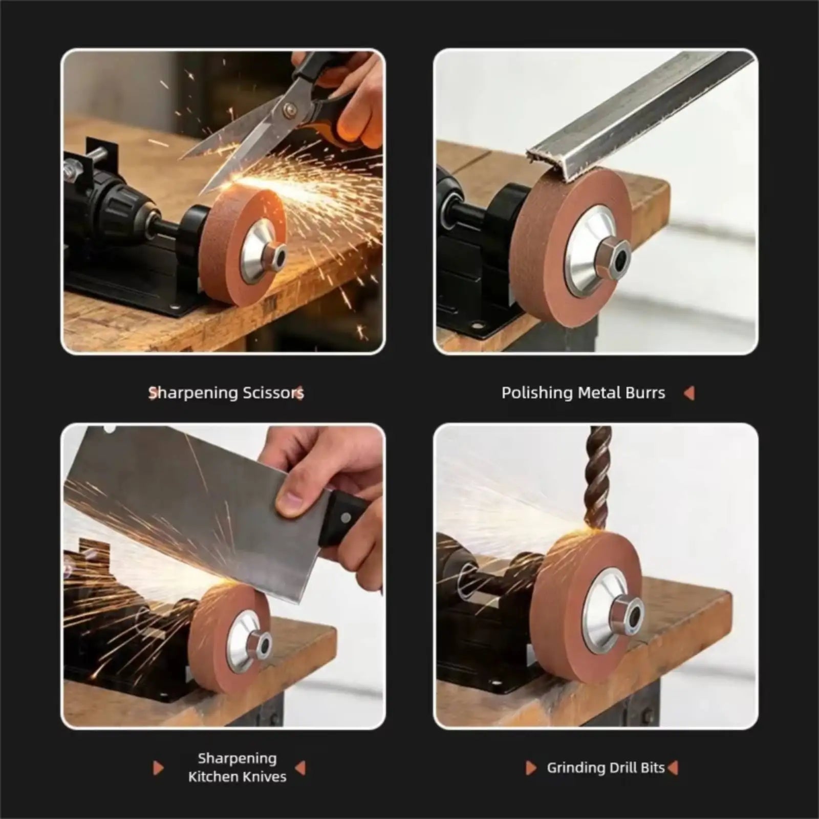 Mini Electric Bench Grinder Multi-Functional Mini Bench Grinder Desktop Grinding Machine Space-Saving Size for Hobbyists