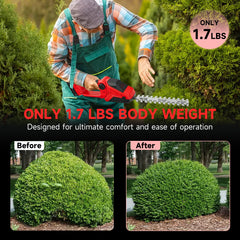 Cordless Hedge Trimmer Electric Grass Trimmer Bush Trimmer Grass Shears Garden Tools for Milwaukee 18V Battery (No Battery)
