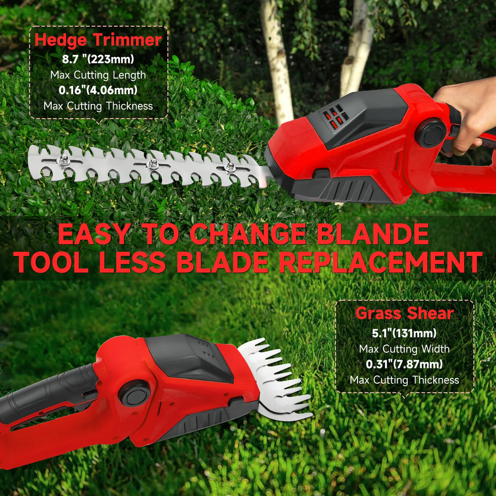 Cordless Hedge Trimmer Electric Grass Trimmer Bush Trimmer Grass Shears Garden Tools for Milwaukee 18V Battery (No Battery)