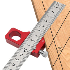 Combination Square 0-300mm Carpenter Square Angle Ruler 45/90 Degree Marking with Precision Etched Scales
