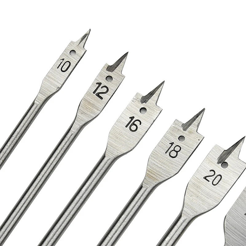 6Pcs Hole Saw Drill Bits Set Wood Flat Spade Drill Bit 10/12/16/18/20/25mm