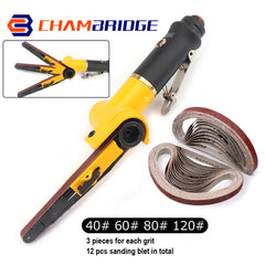 10mm x 330mm Pneumatic Sander Air Belt Sander Set Air Belt Grinder for Grinding Polishing Pneumatic Grinder Machine Tools