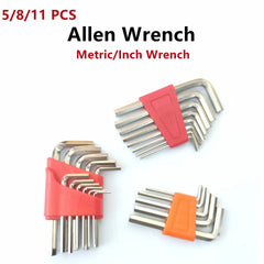 5/8/11 Pcs Allen Wrench Metric Wrench Inch Wrench L Wrench Size Allen Key Short Arm Tool Set Easy To Carry In The Pocket