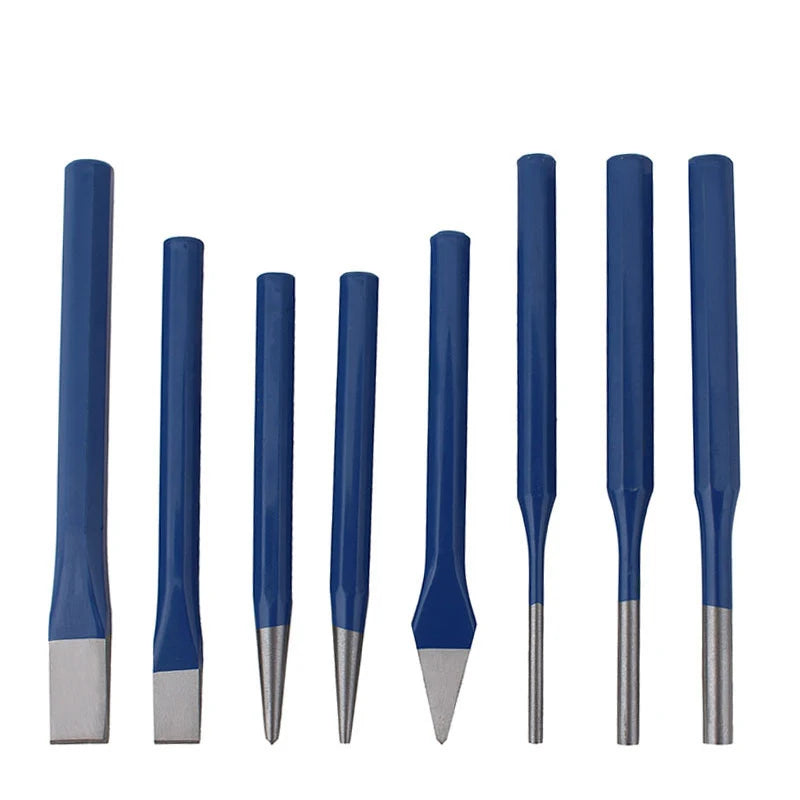 Center Positioning Punch Alloy Chisel Punch Set 3-8mm CR-V Steel