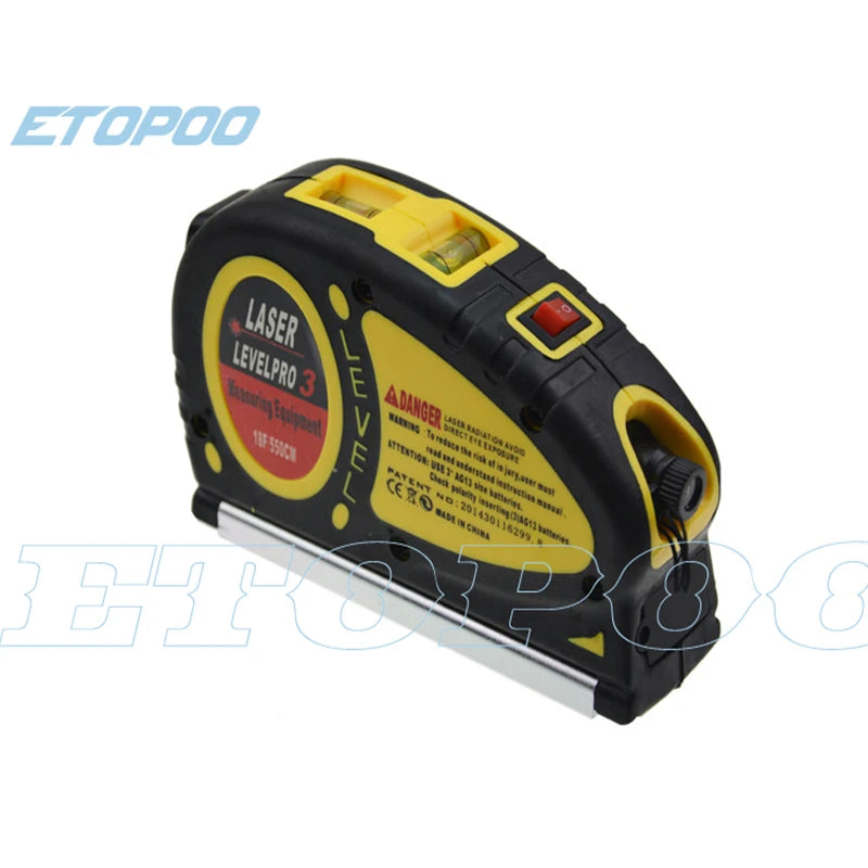 Upgrade Multipurpose laser level line lasers Horizon Vertical Measure Tape Aligner Bubbles Ruler Measuring diagnostic-tool